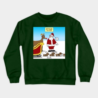 A Wiener Dog Sleigh Crewneck Sweatshirt